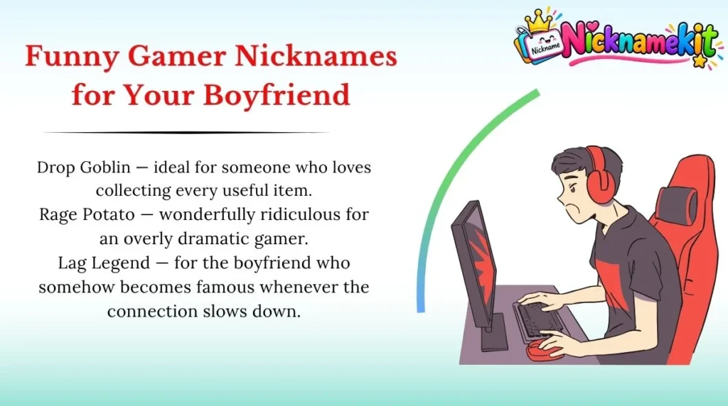 Funny Gamer Nicknames for Your Boyfriend