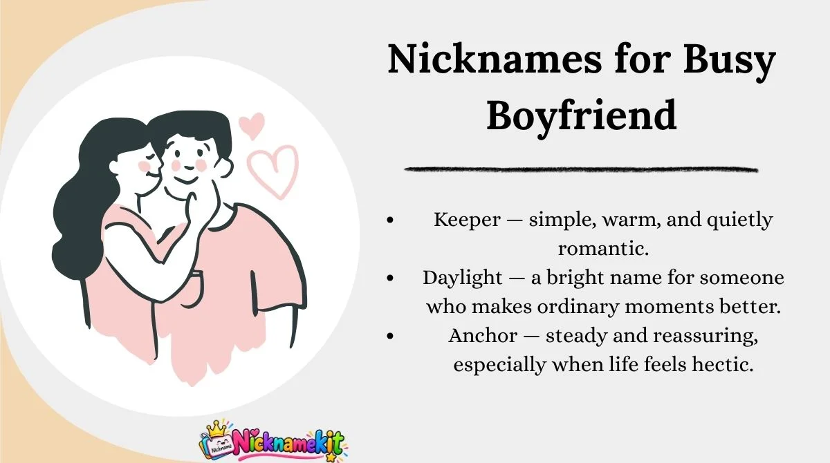 Nicknames for Busy Boyfriend