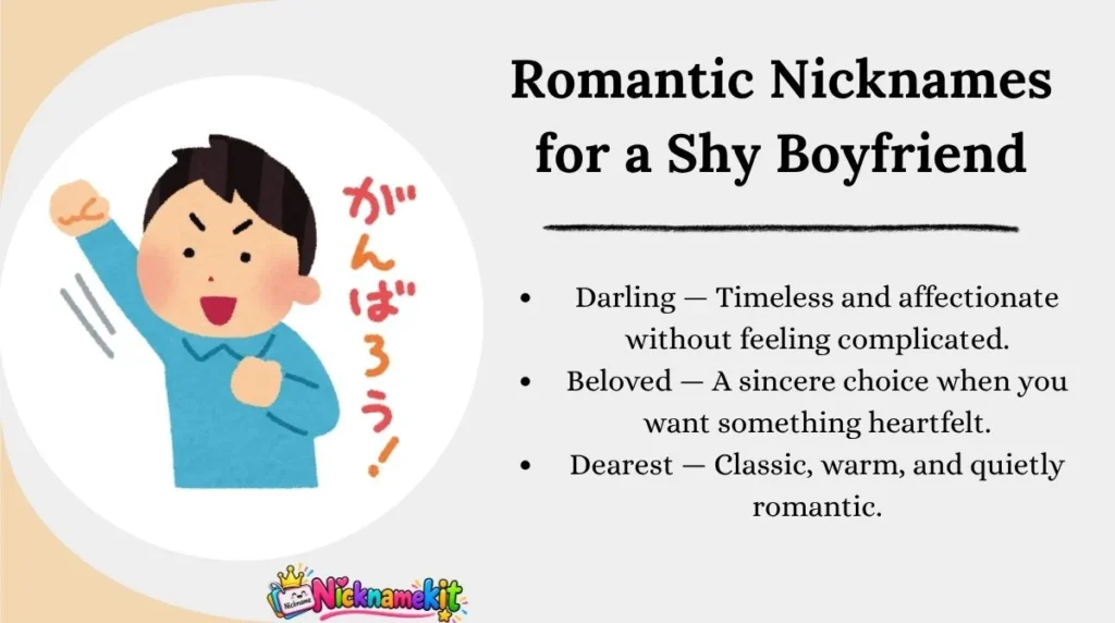 Romantic Nicknames for a Shy Boyfriend
