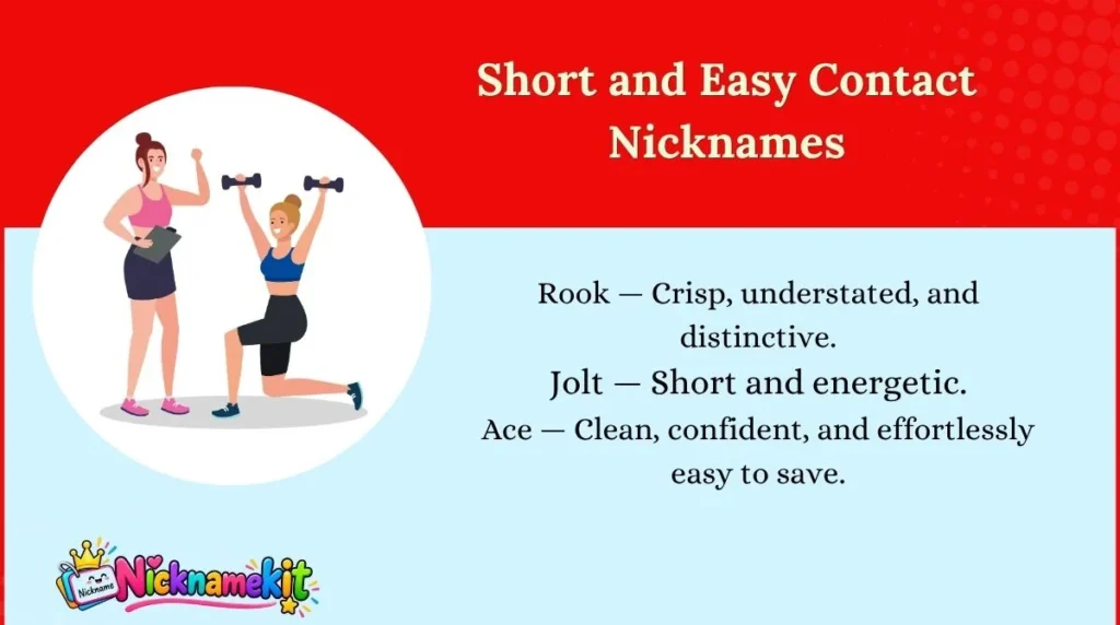 Short and Easy Contact Nicknames